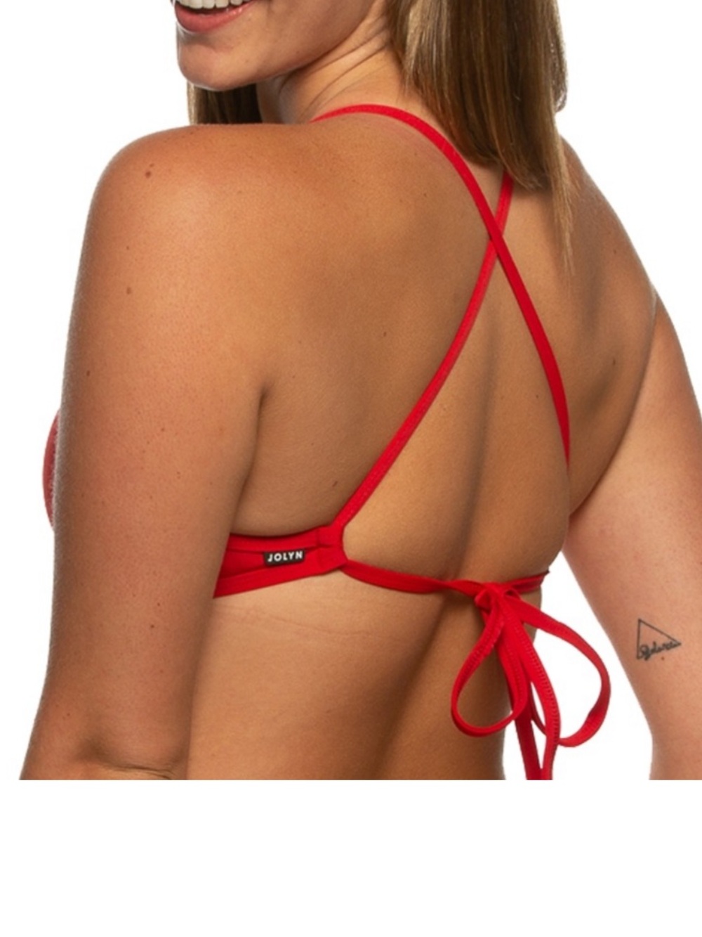Jolyn Clothing Red Triangle Bikini Top - Picture 2 of 7